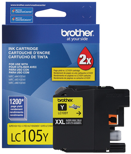 Brother LC105Y ink cartridge 1 pc(s) Original High (XL) Yield Yellow