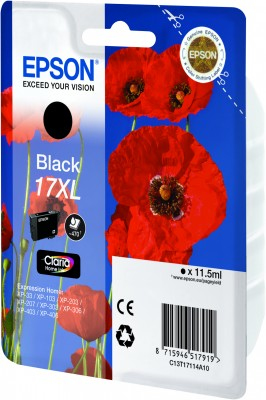 Epson Singlepack Black 17XL Claria Home Ink