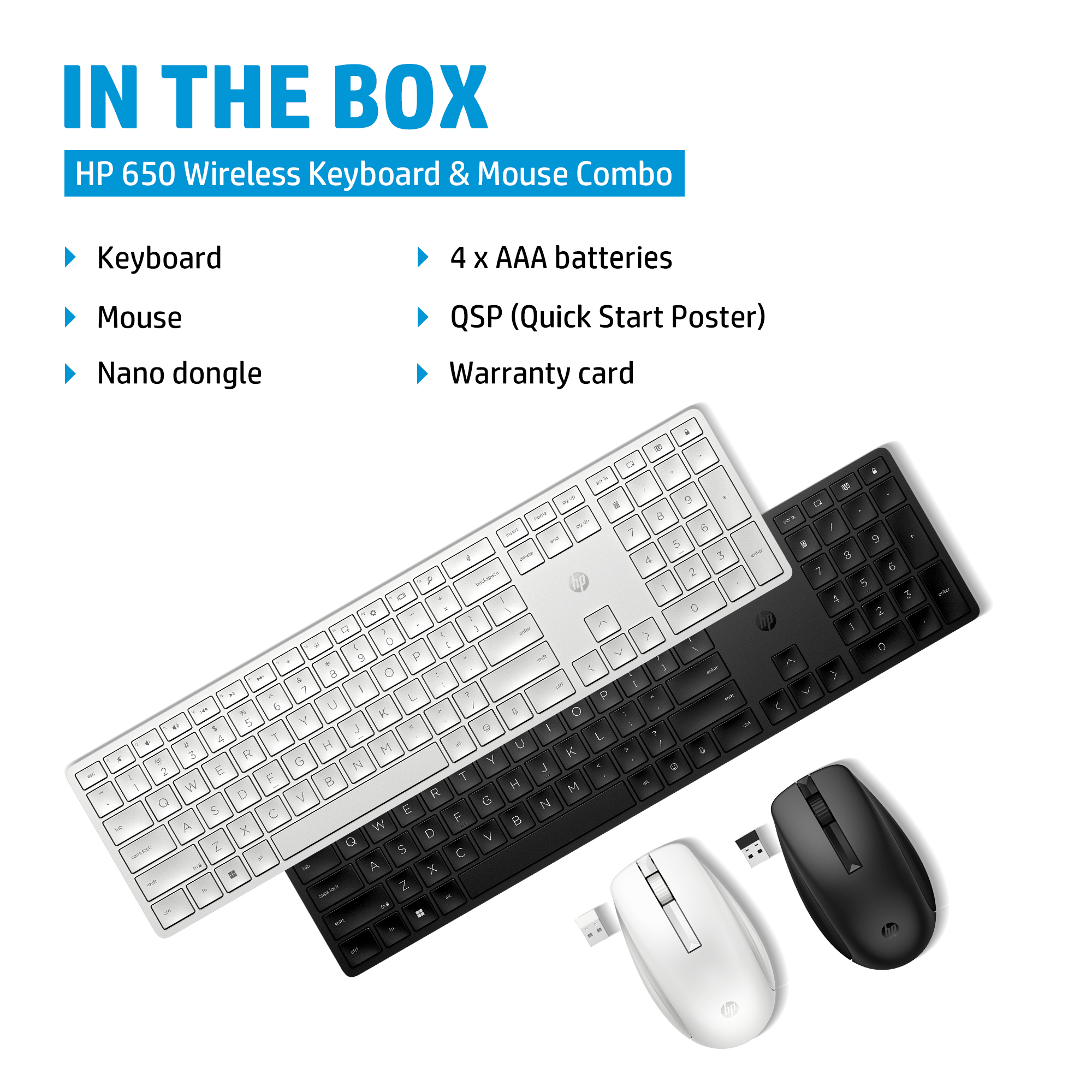 HP 650 Wireless Keyboard and Mouse Combo Black – image 6