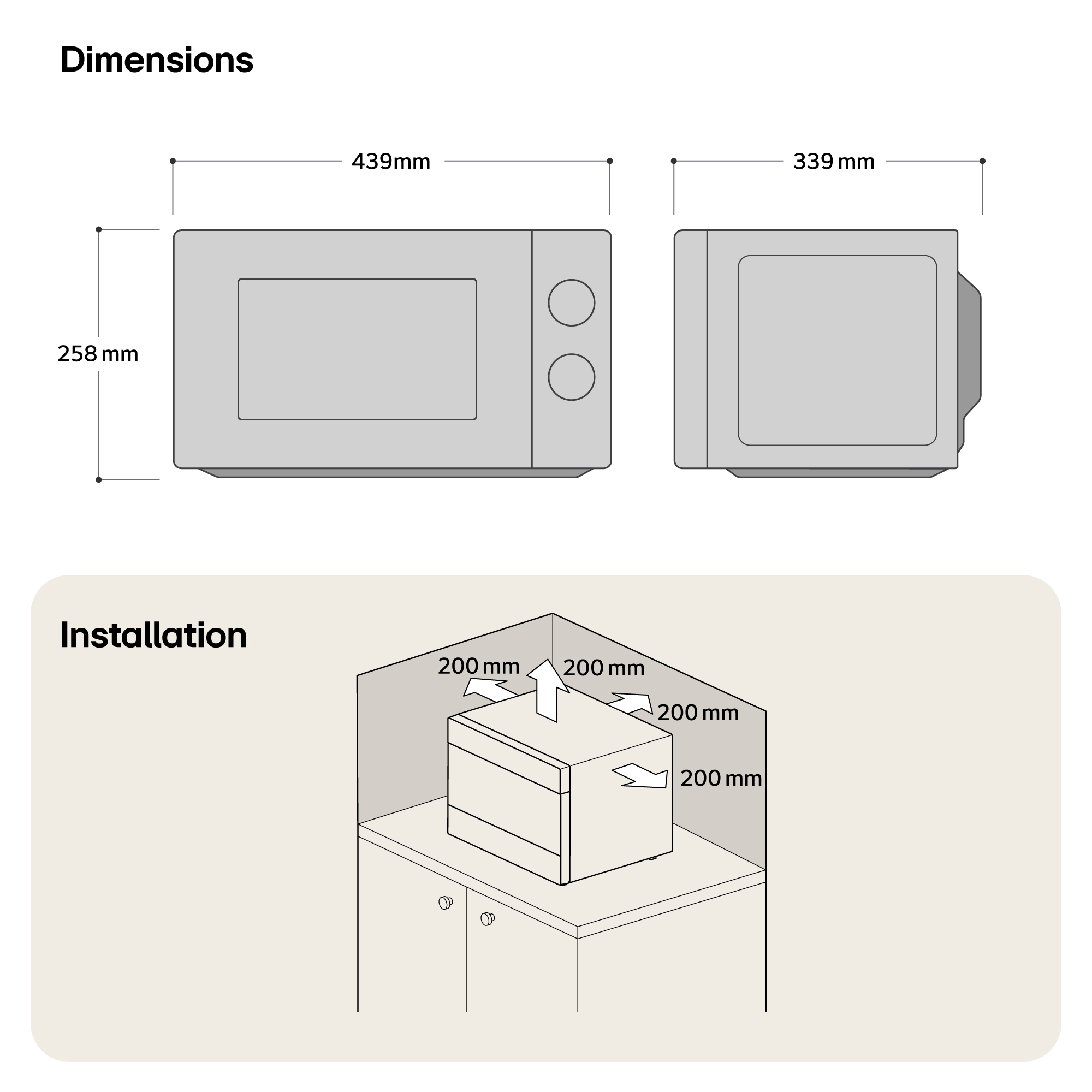 LG MS2082F microwave Black Solo microwave Countertop – image 4