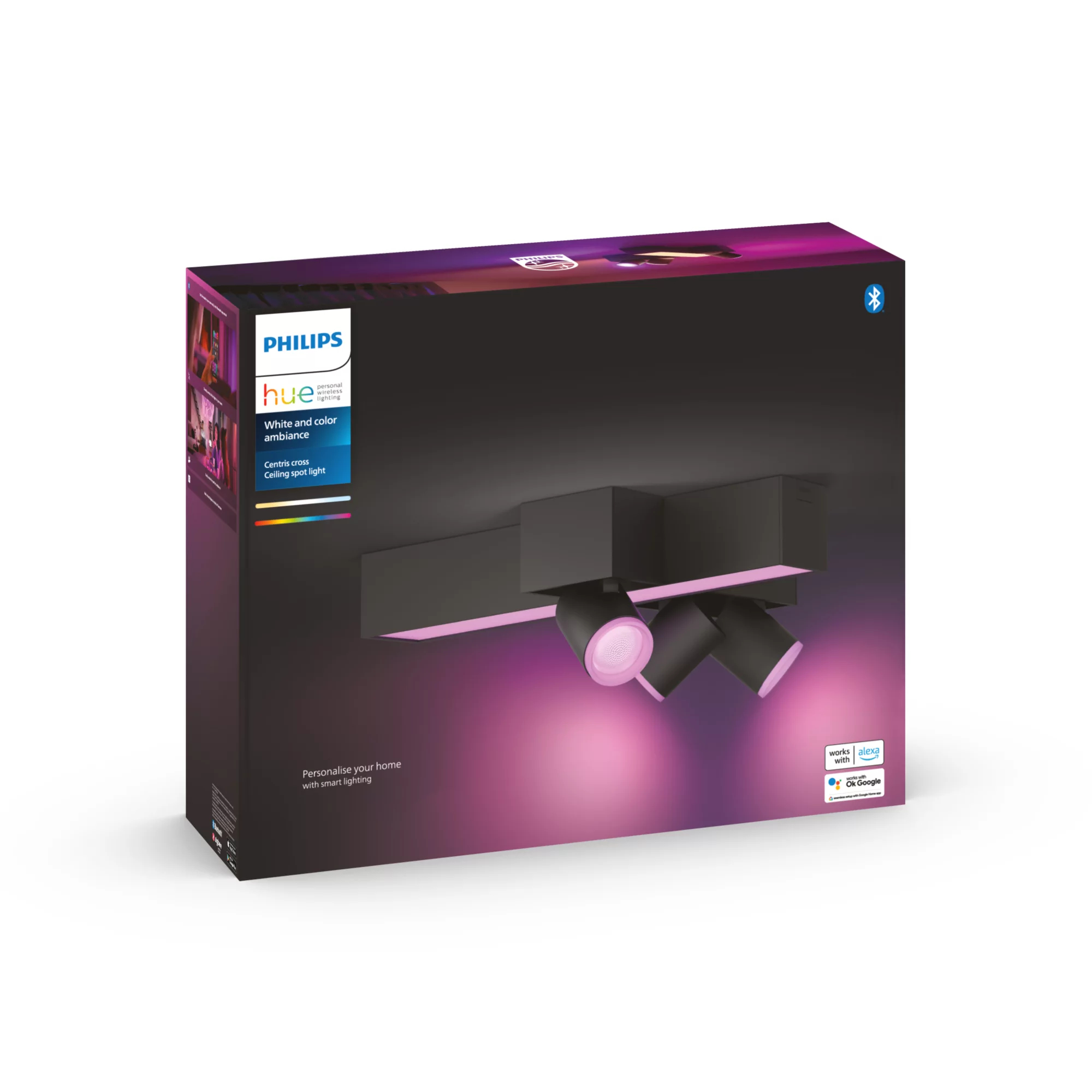 Philips by Signify Philips Hue White and colour ambience Centris 3-spot cross ceiling light – image 7