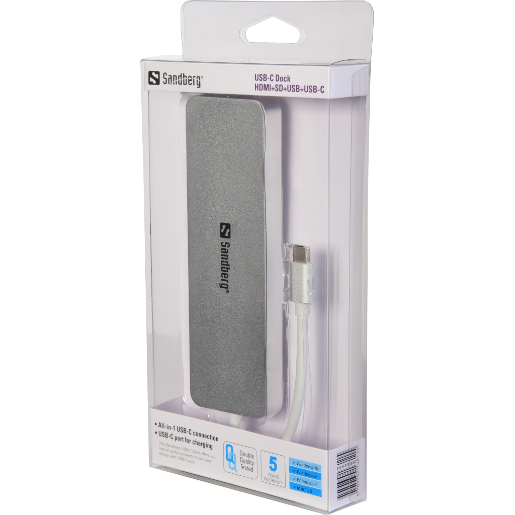 Sandberg USB-C Dock HDMI+SD+USB+USB-C – image 2
