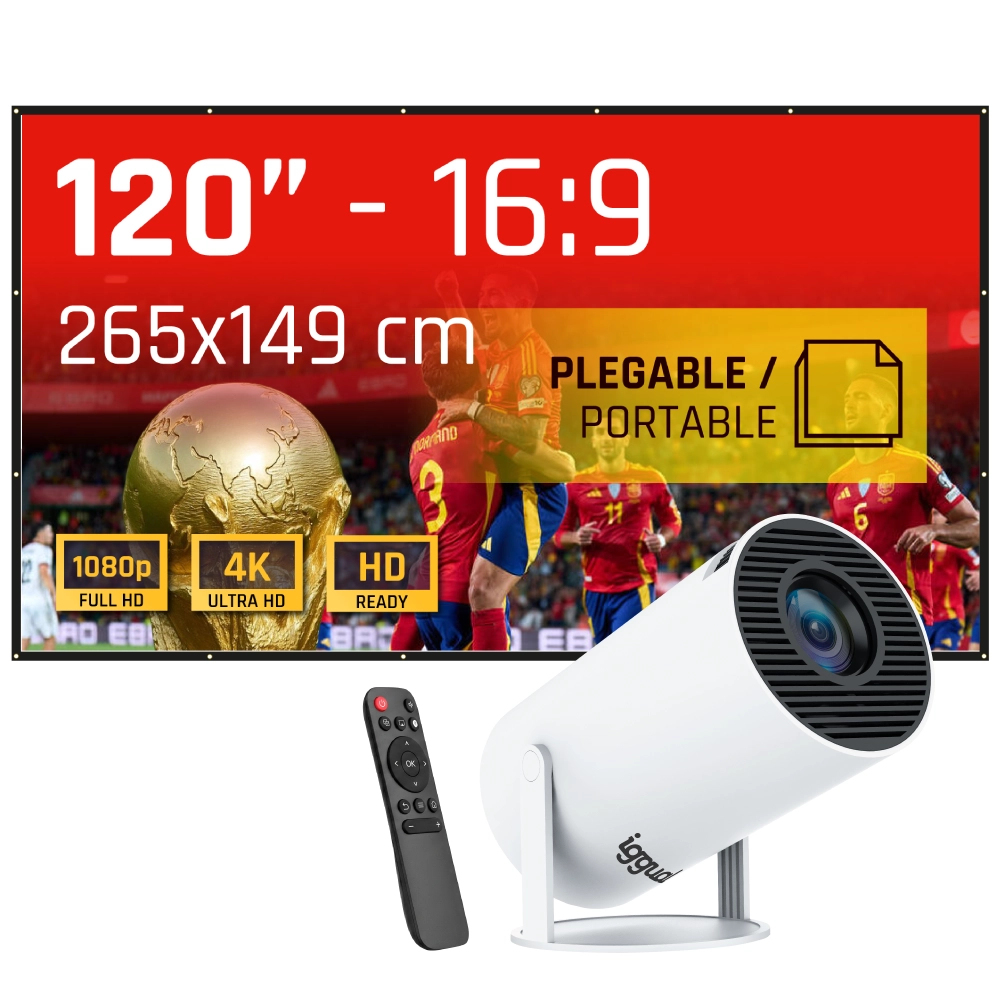 iggual IGG318973+IGG318126 data projector 120 ANSI lumens 720p (1280x720) White