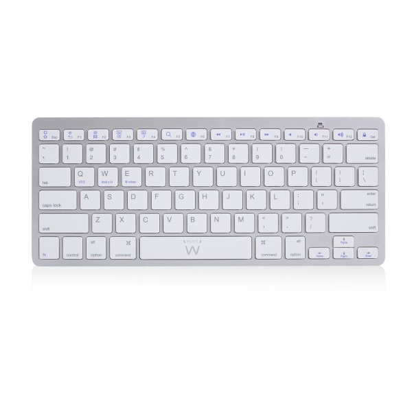 Ewent EW3162 keyboard Universal Bluetooth QWERTZ Silver, White