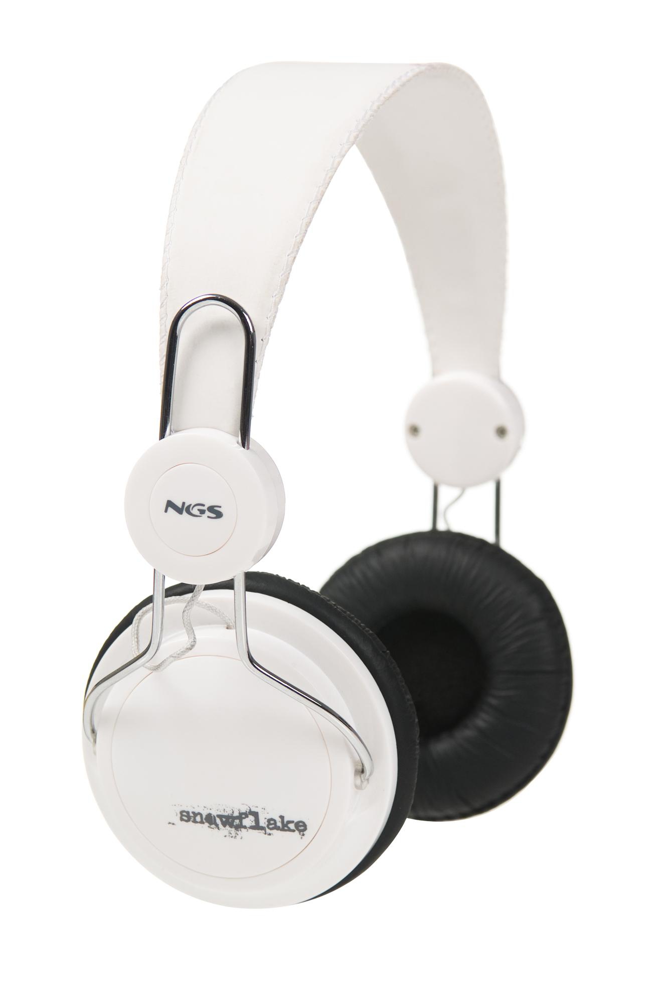 NGS Snowflake Headphones Wired Black, White