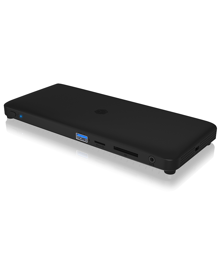ICY BOX IB-DK2416-C Avec fil Noir