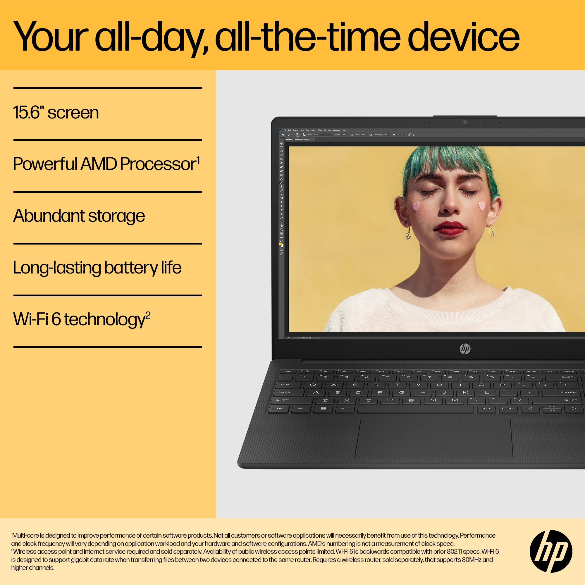 HP 15-fc0008na AMD Ryzen™ 5 7520U Laptop – image 6
