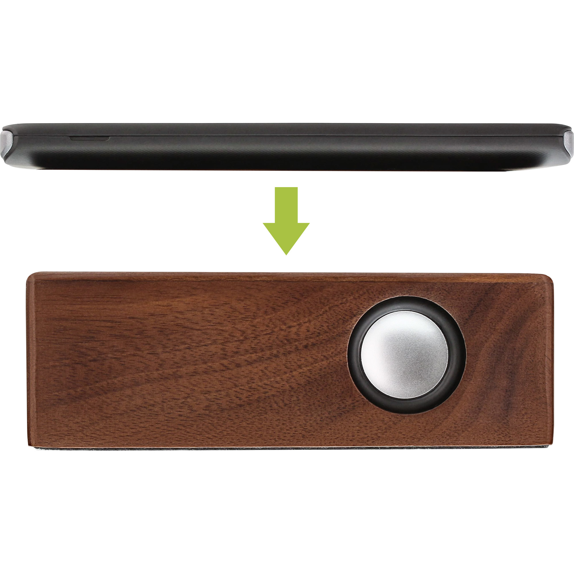 InLine woodbrick, Induction speaker in real wooden case – image 6