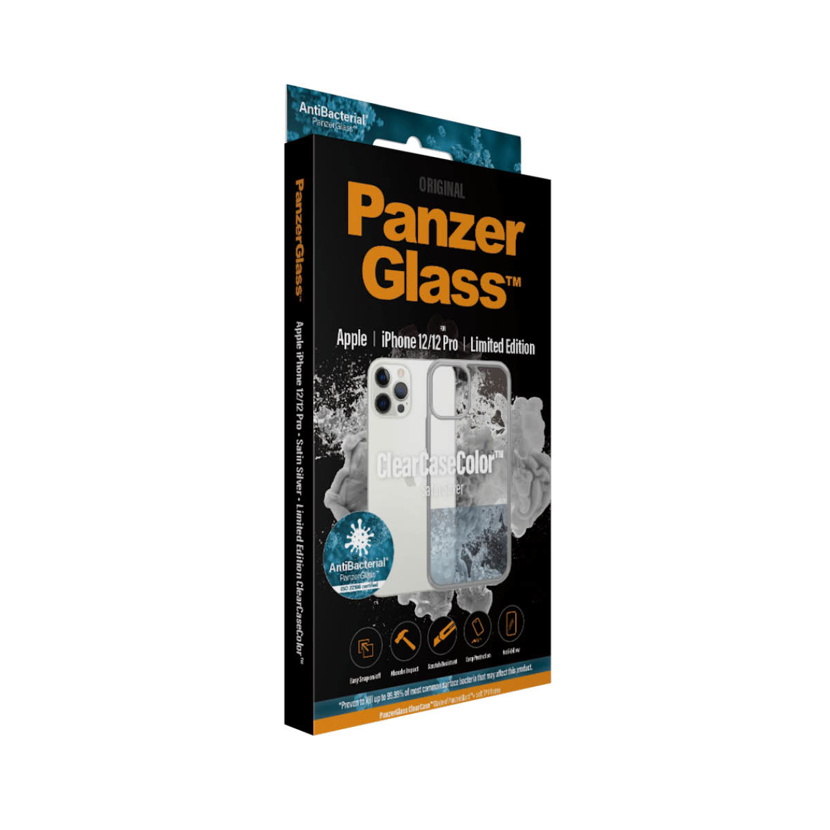 PanzerGlass ® ClearCaseColor™ iPhone 12 | 12 Pro - Satin Silver Limited Edition – image 4