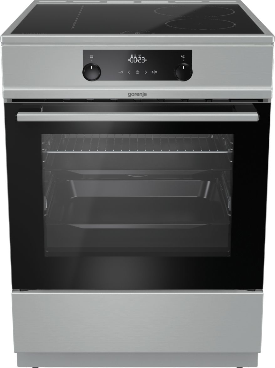 Gorenje EIT6351XPD Freestanding cooker Electric Zone induction hob Black, Stainless steel – image 2