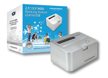 Conceptronic CHDDOCK23 storage drive docking station White