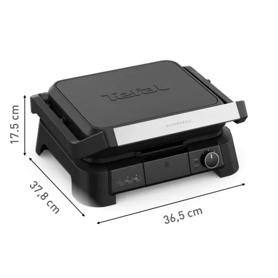 Tefal SuperGrill 3 in 1 Contact Grill GC5108G1 - Black – image 9