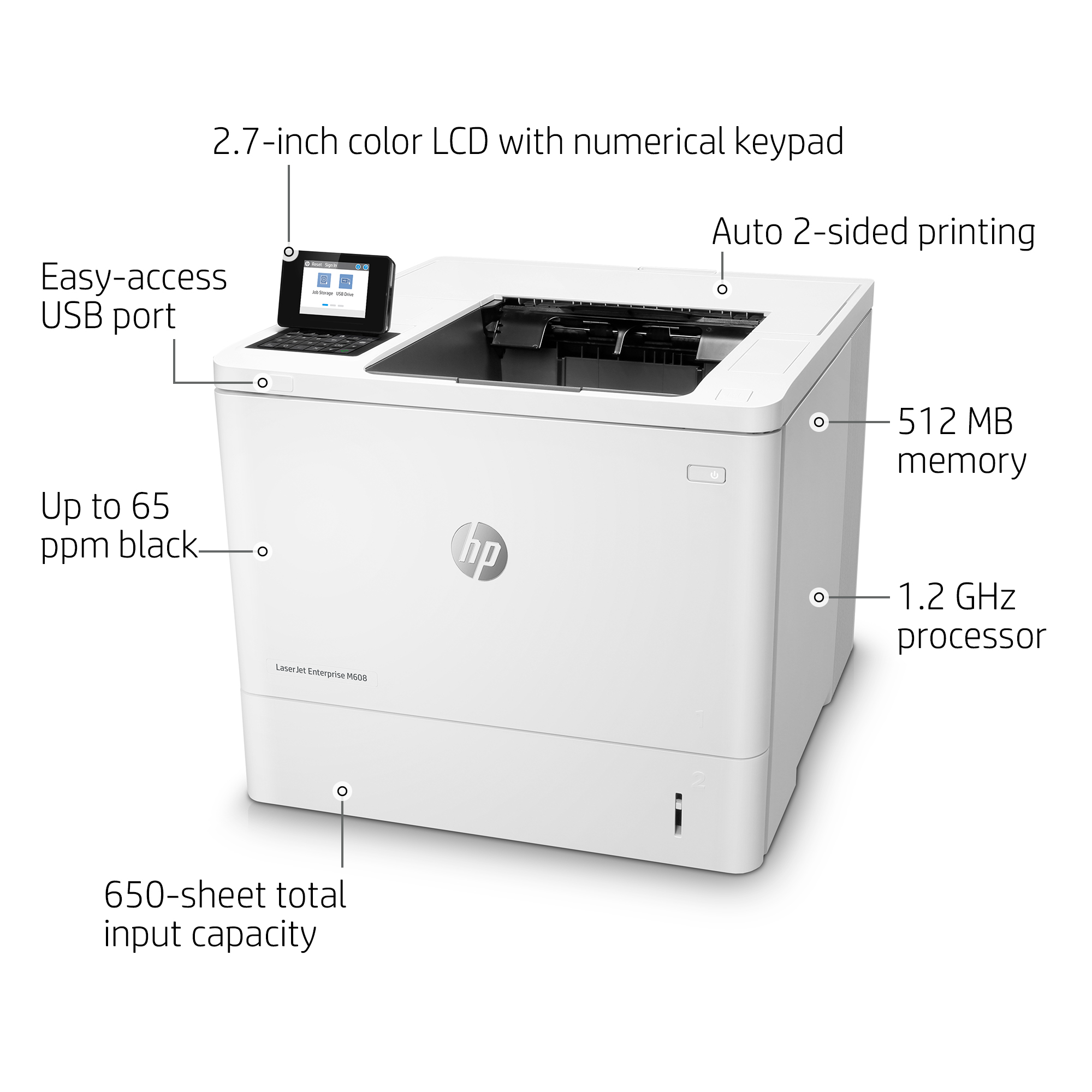HP LaserJet Enterprise M608dn – image 8