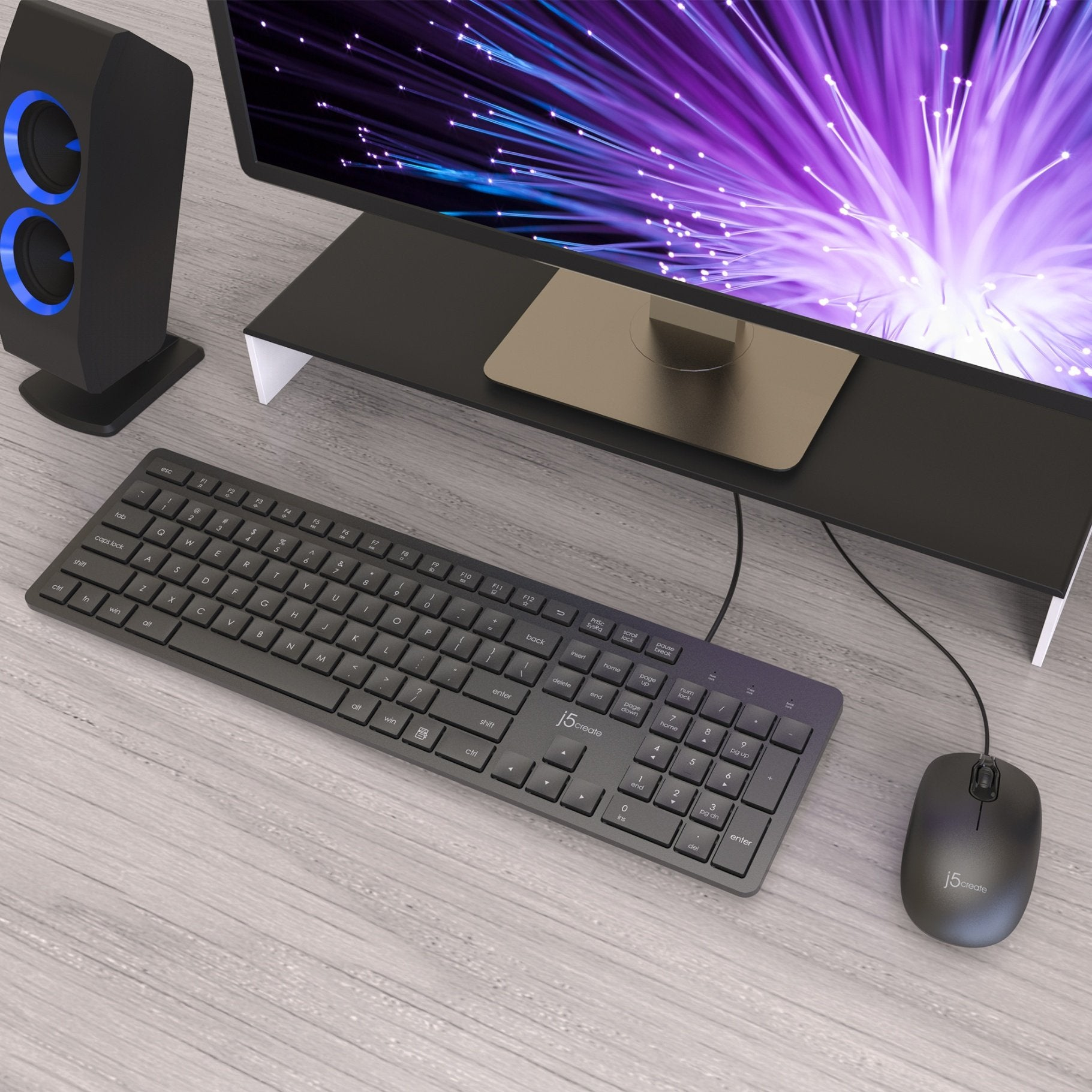 j5create JIKMU115 keyboard Mouse included Office USB Black – image 4