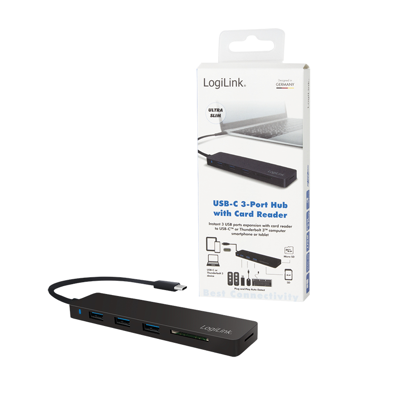 LogiLink UA0312 laptop dock/port replicator USB 3.2 Gen 1 (3.1 Gen 1) Type-C Black – image 5