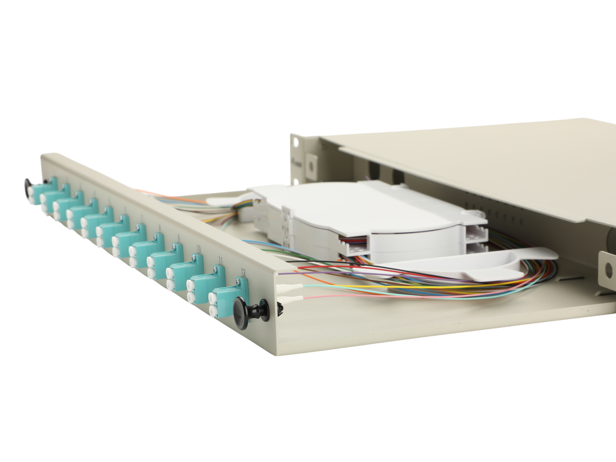 Equip LWL-Spleißkasten 12-Port LC-Duplex OM3 1U komplett  gr