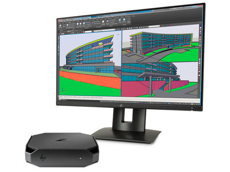 HP Z2 Mini G3 + Z24n + PC Mounting Bracket