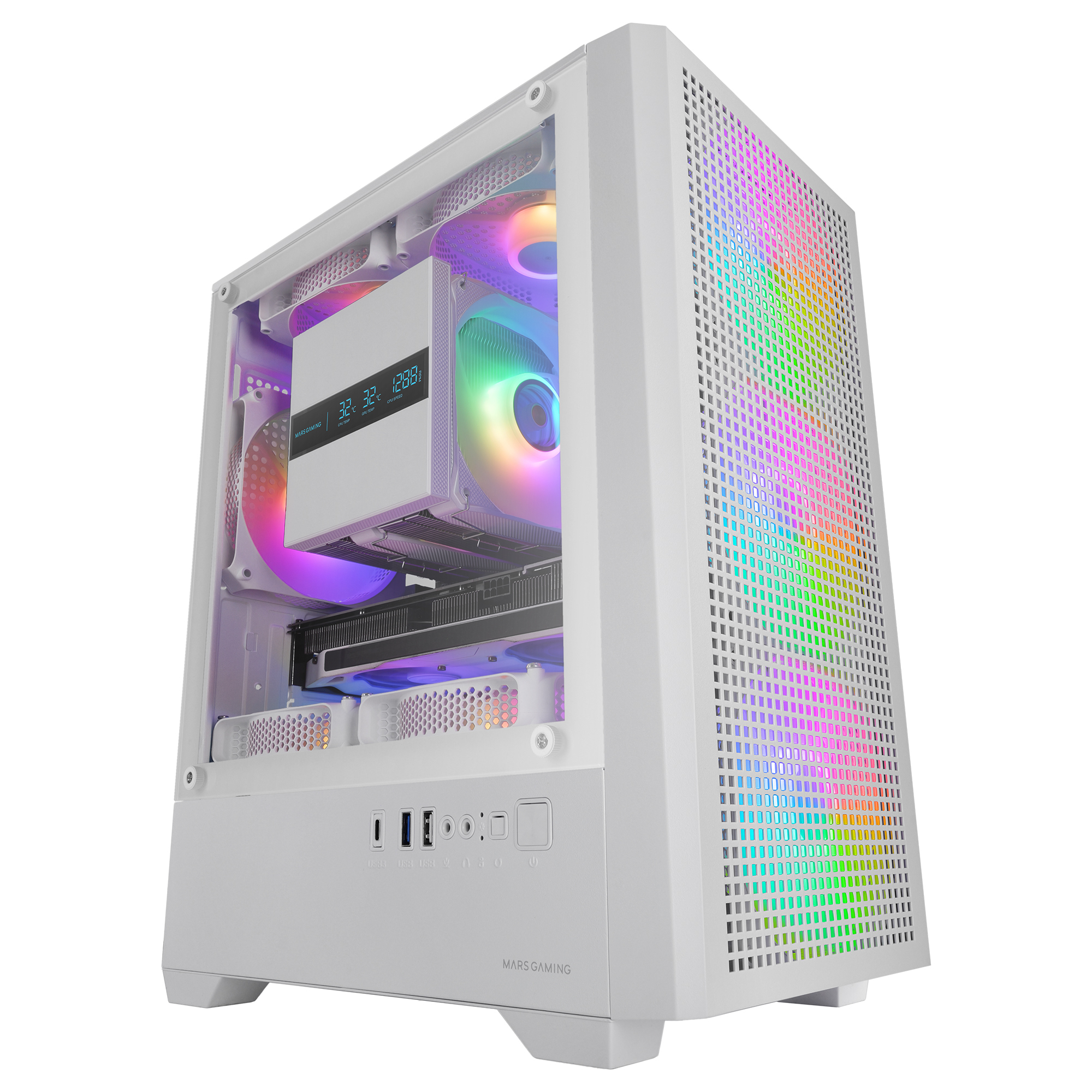 Mars Gaming MCVECTORW computer case Mini Tower White – image 2
