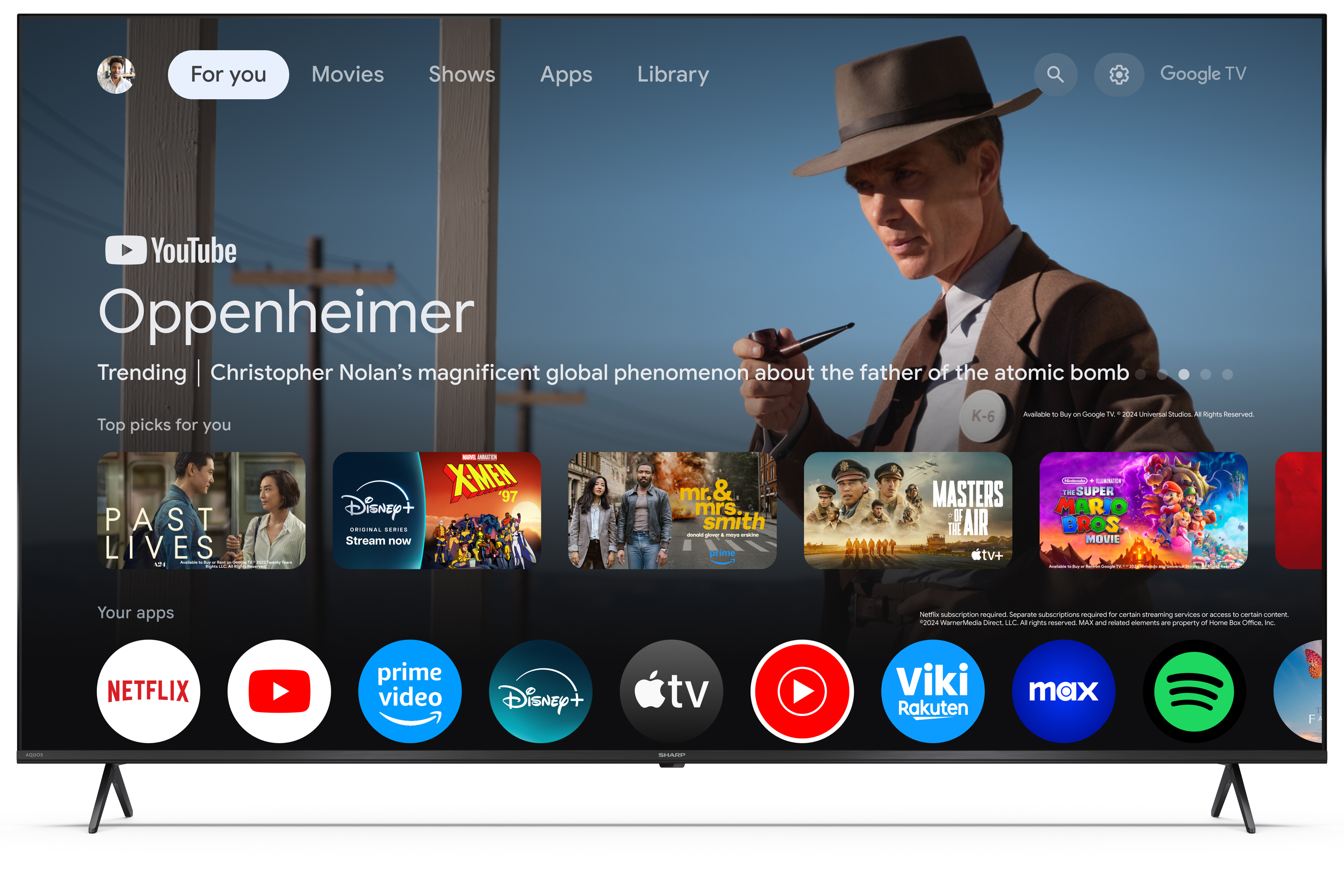 Smart TV Sharp 55HP5265E 55 pouces 4K Ultra HD Wifi Noir — photo 3