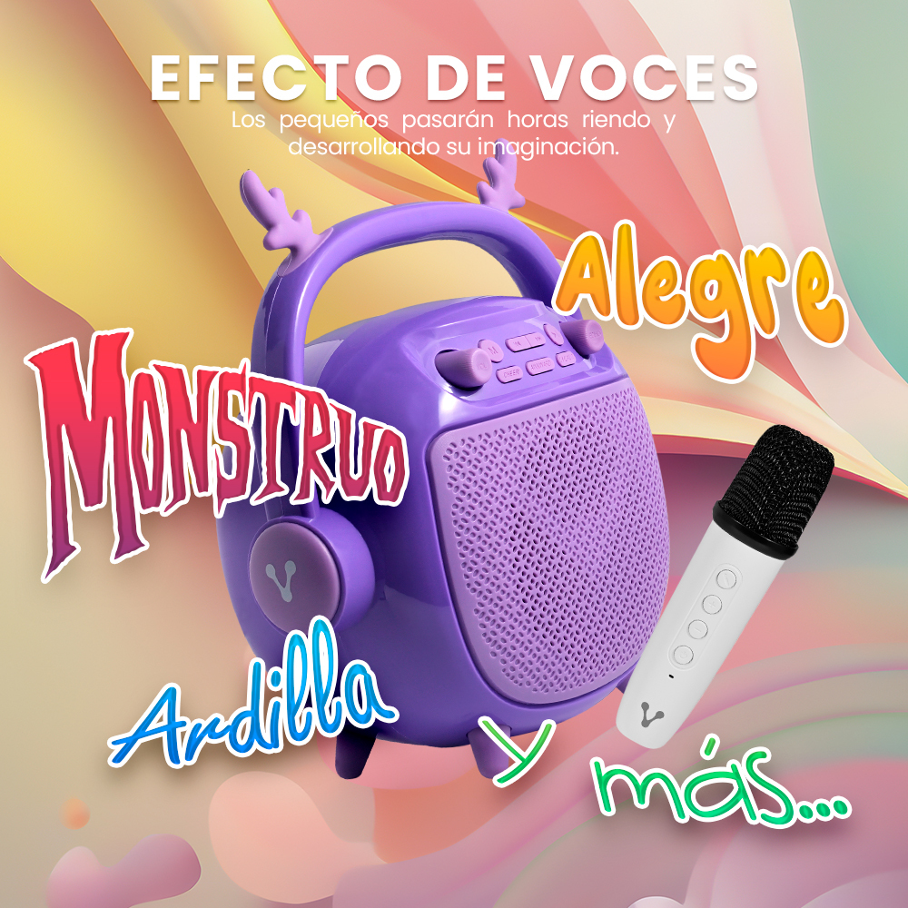 Bocina Vorago BSP-205 - Bluetooth/MSD/USB/3.5 mm - Micrófono con Modos de Voz - Púrpura - BSP-205 Bocina Vorago BSP-205 - Bluetooth/MSD/USB/3.5 mm - Micrófono con Modos de Voz - Púrpura - BSP-205