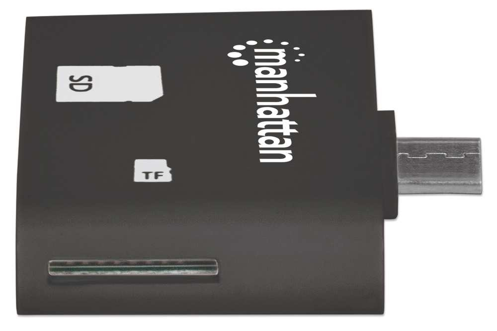 Manhattan Mobile OTG Card Reader/Writer, 24-in-1, OTG enabled Smartphone/Tablets using Micro-USB port, Black, Blister – image 8