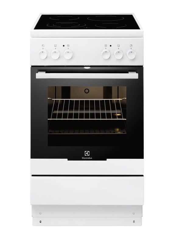 Electrolux EKC50150OW Freestanding cooker Electric Ceramic hob Black, White