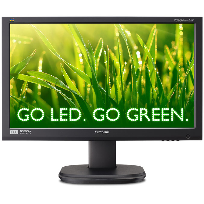 Viewsonic LED LCD VG2436WM computer monitor – image 1