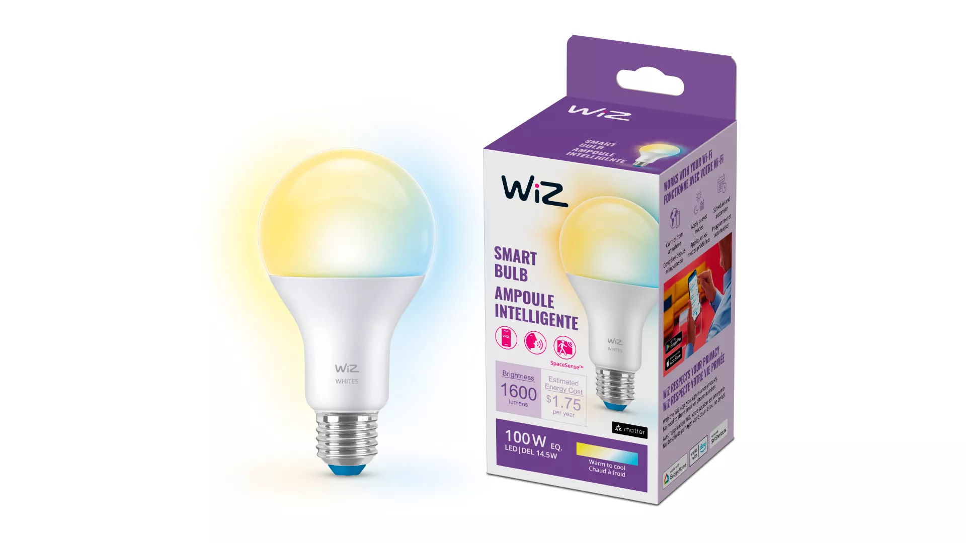 WiZ 046677604288 smart lighting Smart bulb Wi-Fi/Bluetooth – image 2