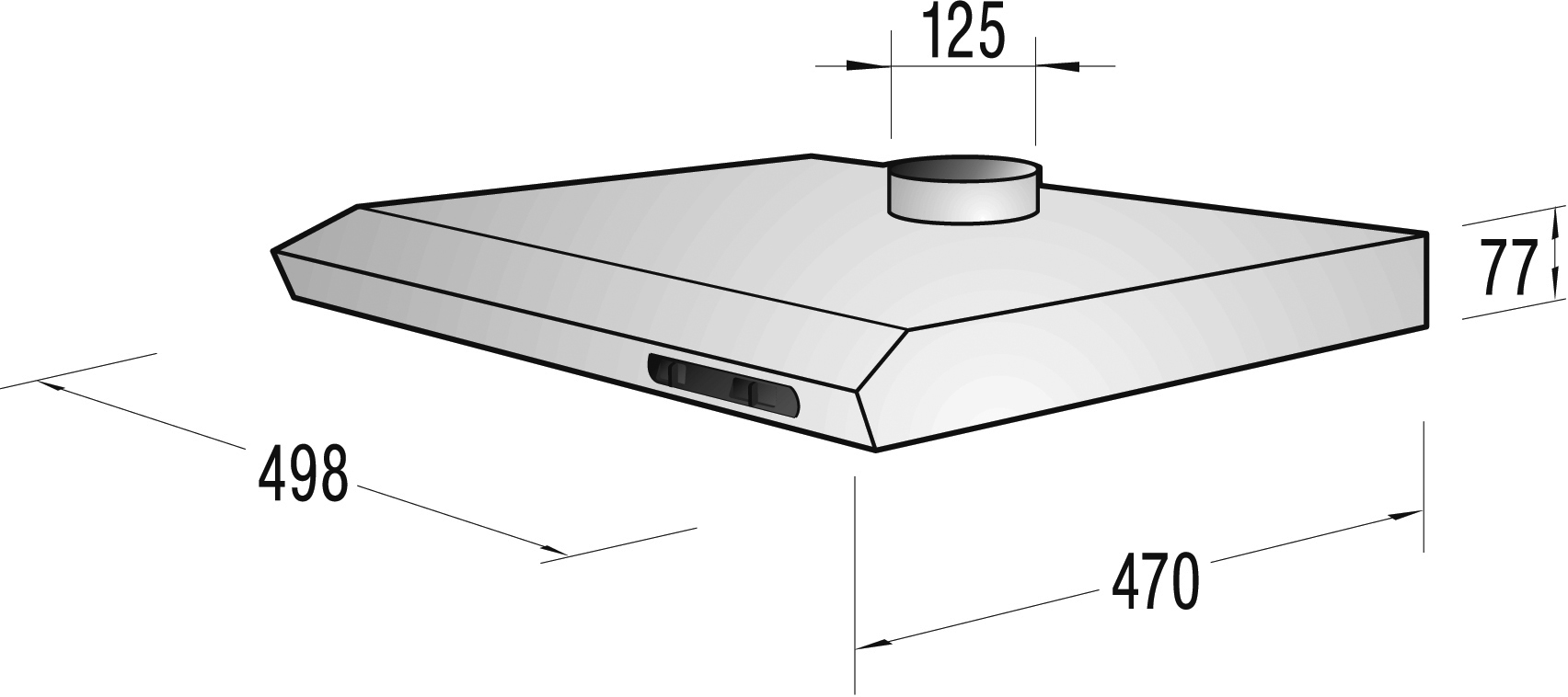 Gorenje DU5115EC cooker hood Wall-mounted Stainless steel 125 m³/h – image 2