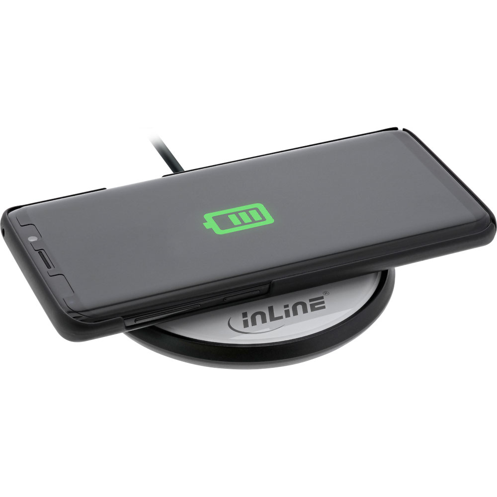 InLine 33393V mobile device charger Universal Black, White USB Wireless charging Indoor – image 4