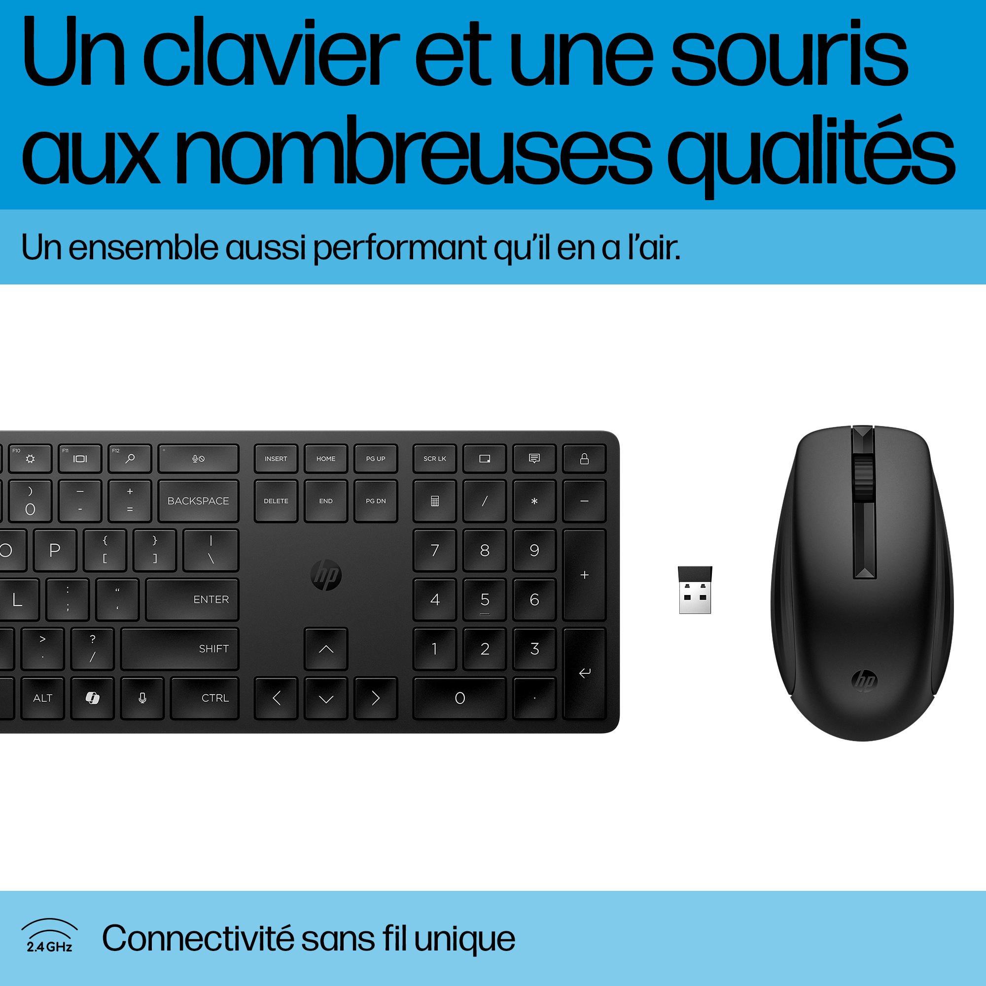 HP 655 Wireless Keyboard and Mouse Combo. Keyboard form factor: Full-size (100%), Connectivity technology: Wireless, Devic
