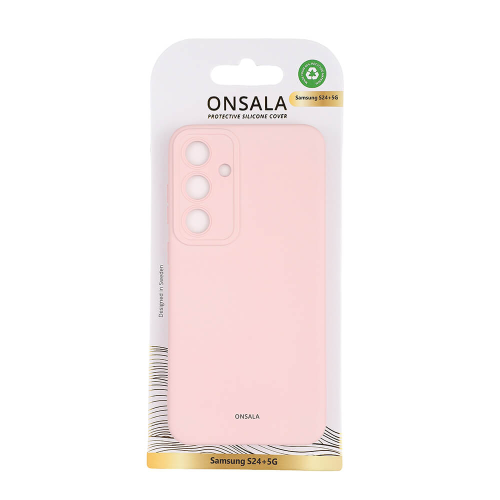 Onsala Phone Case with Silicone Feel Chalk Pink - Samsung S24+ – image 2