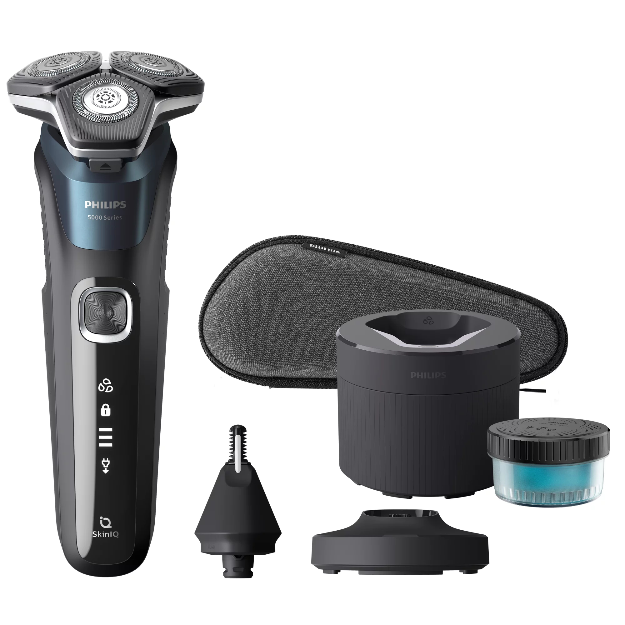 Philips SHAVER Series 5000 S5889/71 men's shaver Rotation shaver Trimmer Black, Blue – image 1
