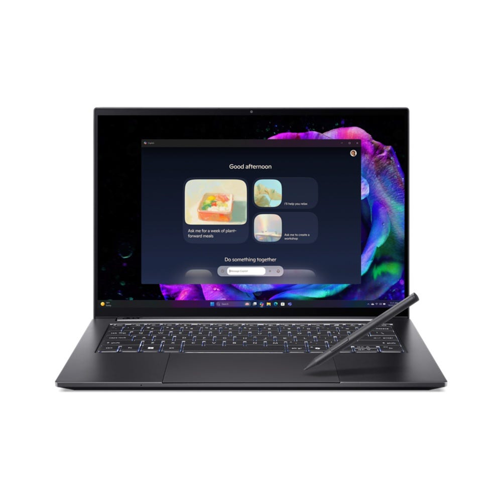 Acer Swift SFX14-61G-R56L AMD Ryzen AI 9 365 Laptop 35.6 cm (14") Touchscreen WQXGA+ 32 GB LPDDR5x-SDRAM 2 TB SSD NVIDIA GeForce RTX 5070 Wi-Fi 6 (802.11ax) Windows 11 Home Grey