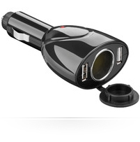 Microconnect USBCIGMINI7 mobile device charger Universal Black Cigar lighter, USB Indoor