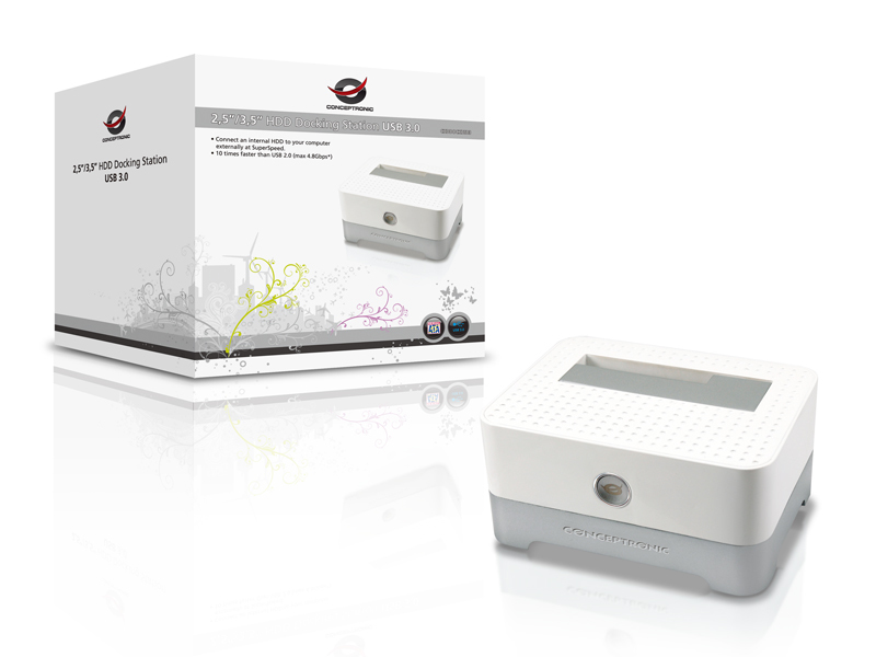 Conceptronic 2.5/3.5 inch Hard Disk Docking Station USB 3.0 – image 5
