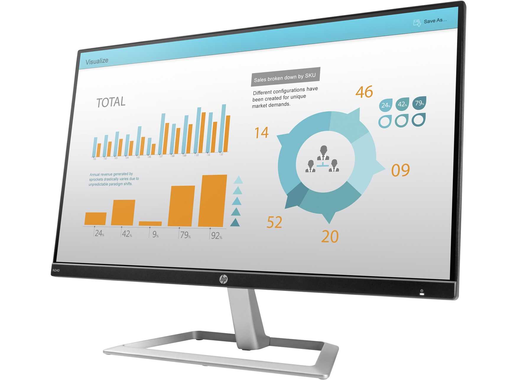 HP N240 computer monitor – image 2