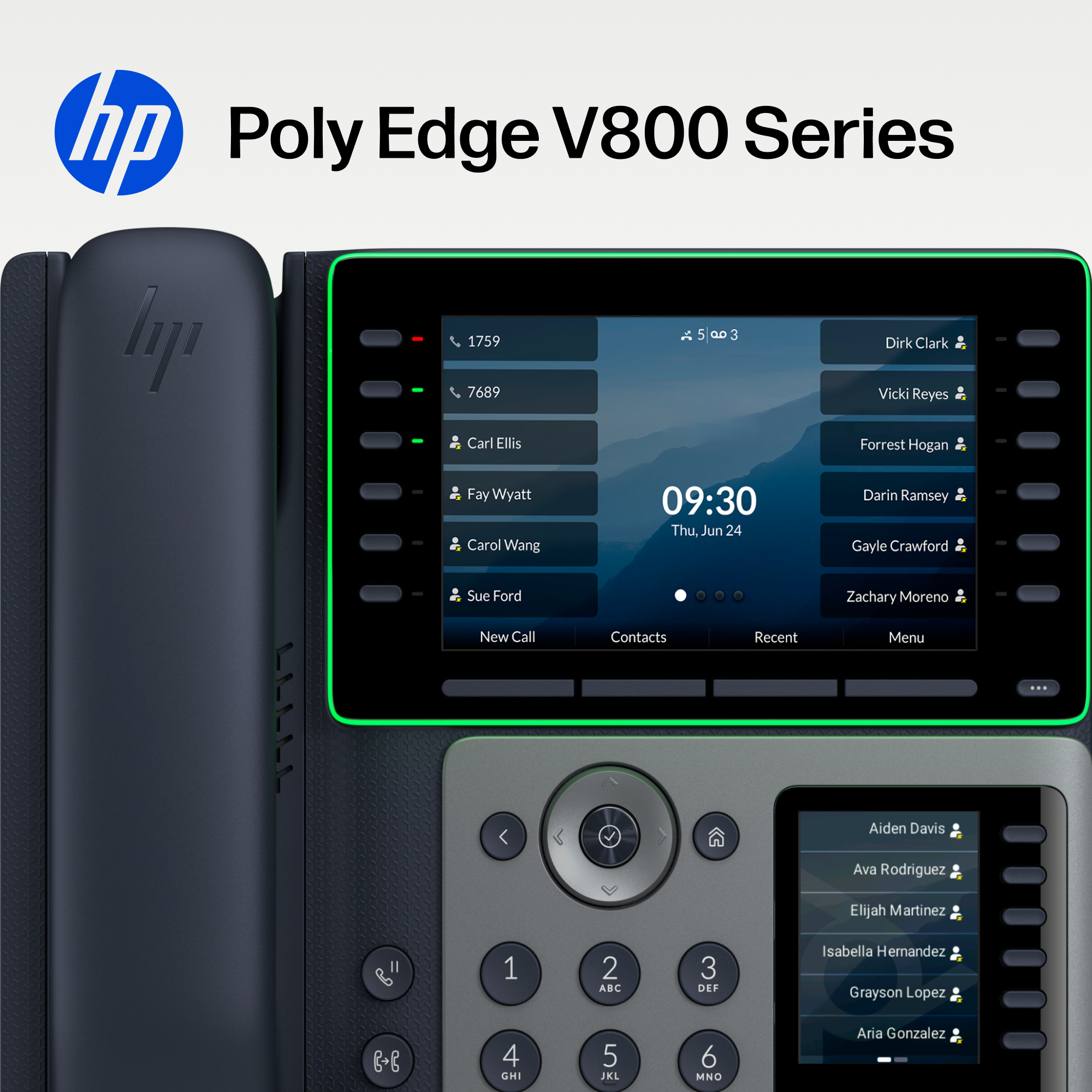 HP Poly Edge V800 OpenSIP DeskPhone with Power Supply No Radio – image 9
