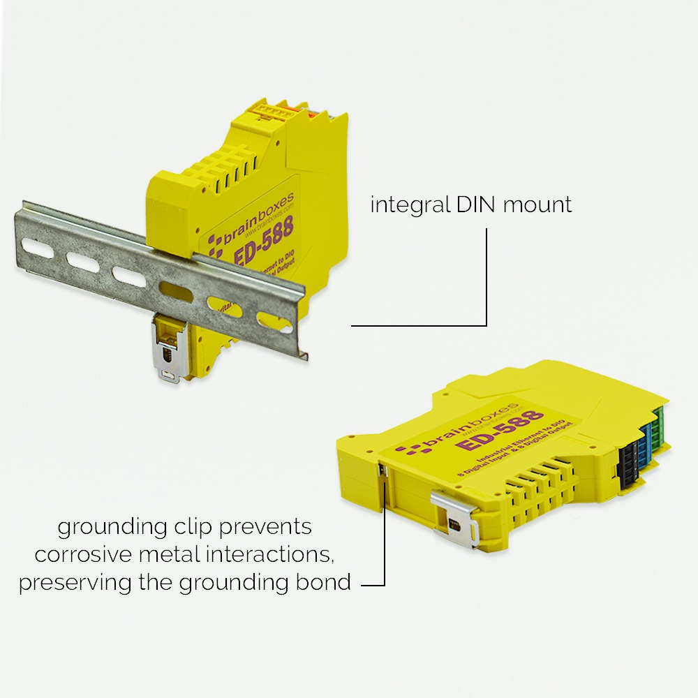 Brainboxes ED-588 Ethernet to 8 Digital Inputs and 8 Digital Outputs + Serial Gateway – image 5