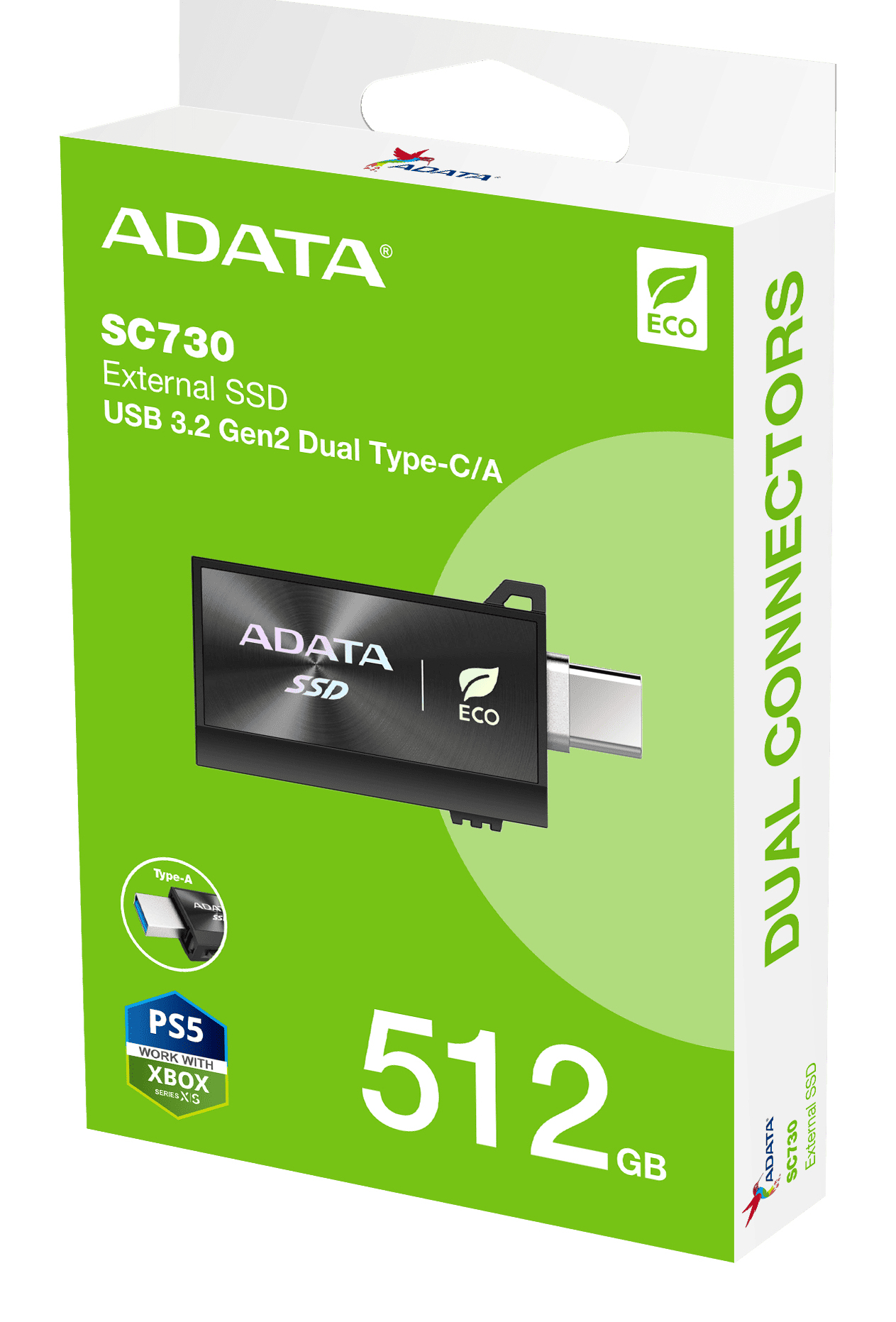 ADATA SC730 512 GB USB Type-C 3.2 Gen 2 (3.1 Gen 2) Black image 6