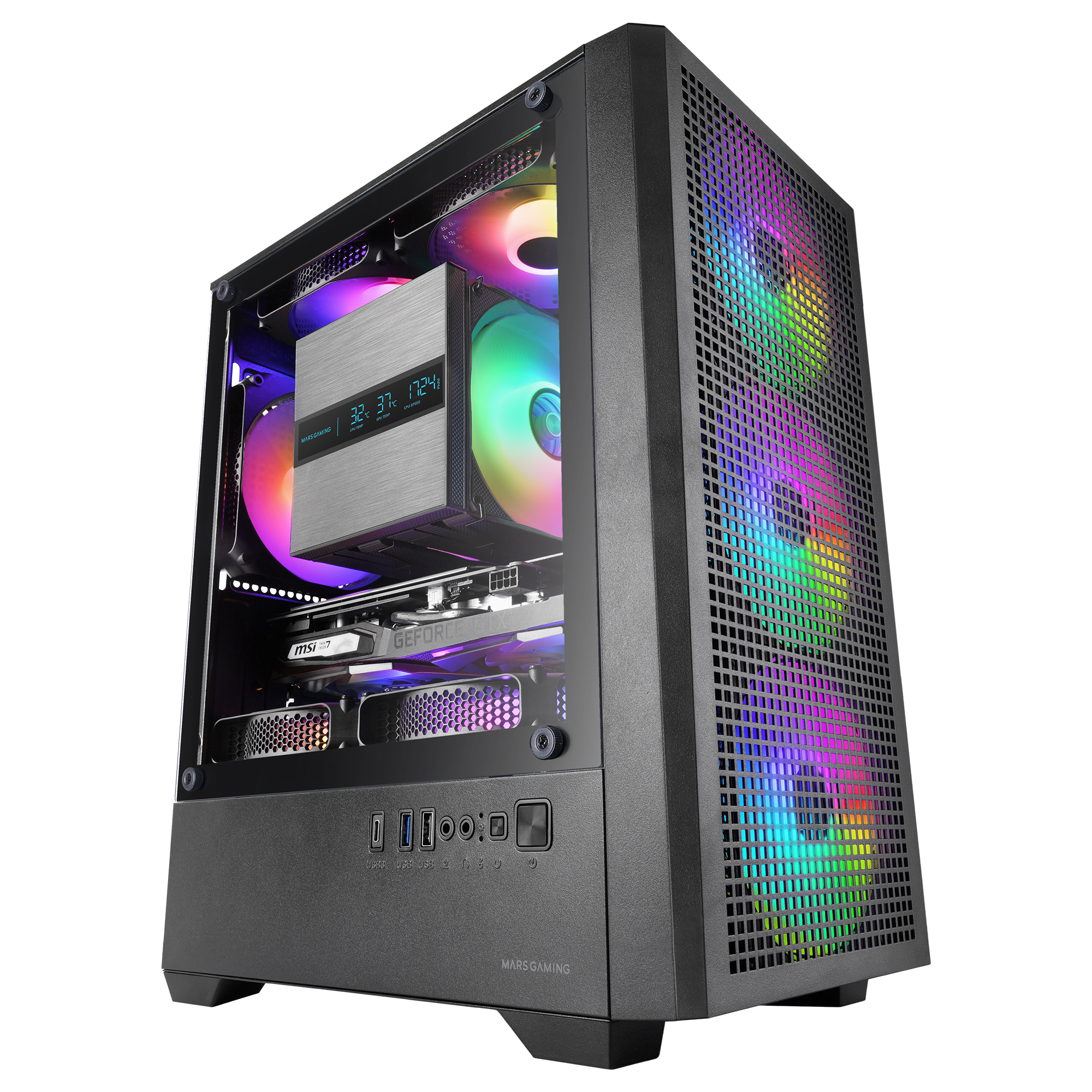 Mars Gaming MCVECTOR computer case Mini Tower Black image 2