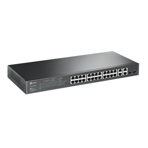 TP-Link JetStream TL-SL2428P network switch Managed L2 Fast Ethernet (10/100) Power over Ethernet (PoE) 1U Black – image 2