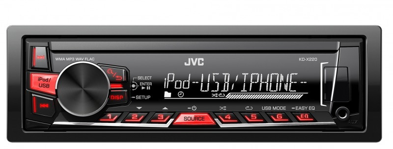 JVC KD-X220E car media receiver Black