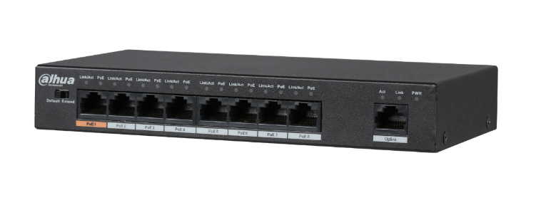 Dahua Technology PoE DH-PFS3009-8ET-96 network switch L2 Fast Ethernet (10/100) Power over Ethernet (PoE) Black