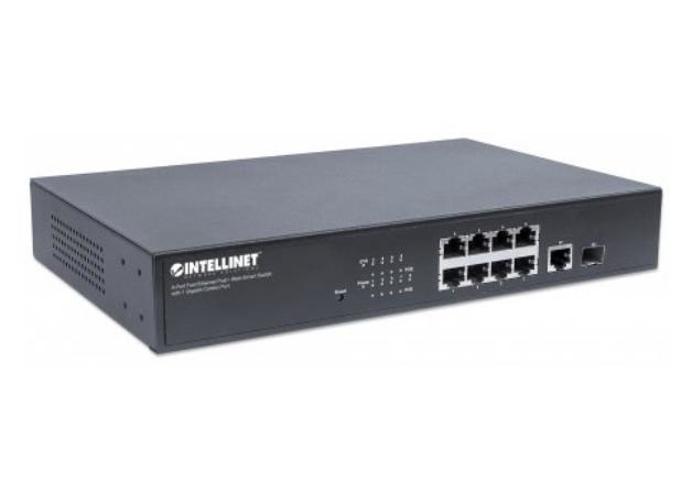 Intellinet 561358 network switch Managed Fast Ethernet (10/100) Power over Ethernet (PoE) 1U Black – image 2