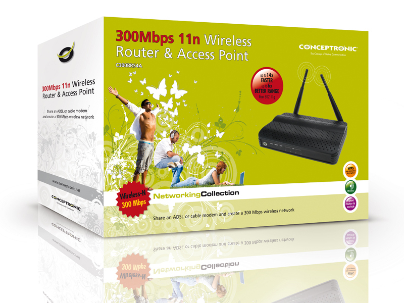 Conceptronic 300Mbps 11n Wireless Router & Access Point – image 5