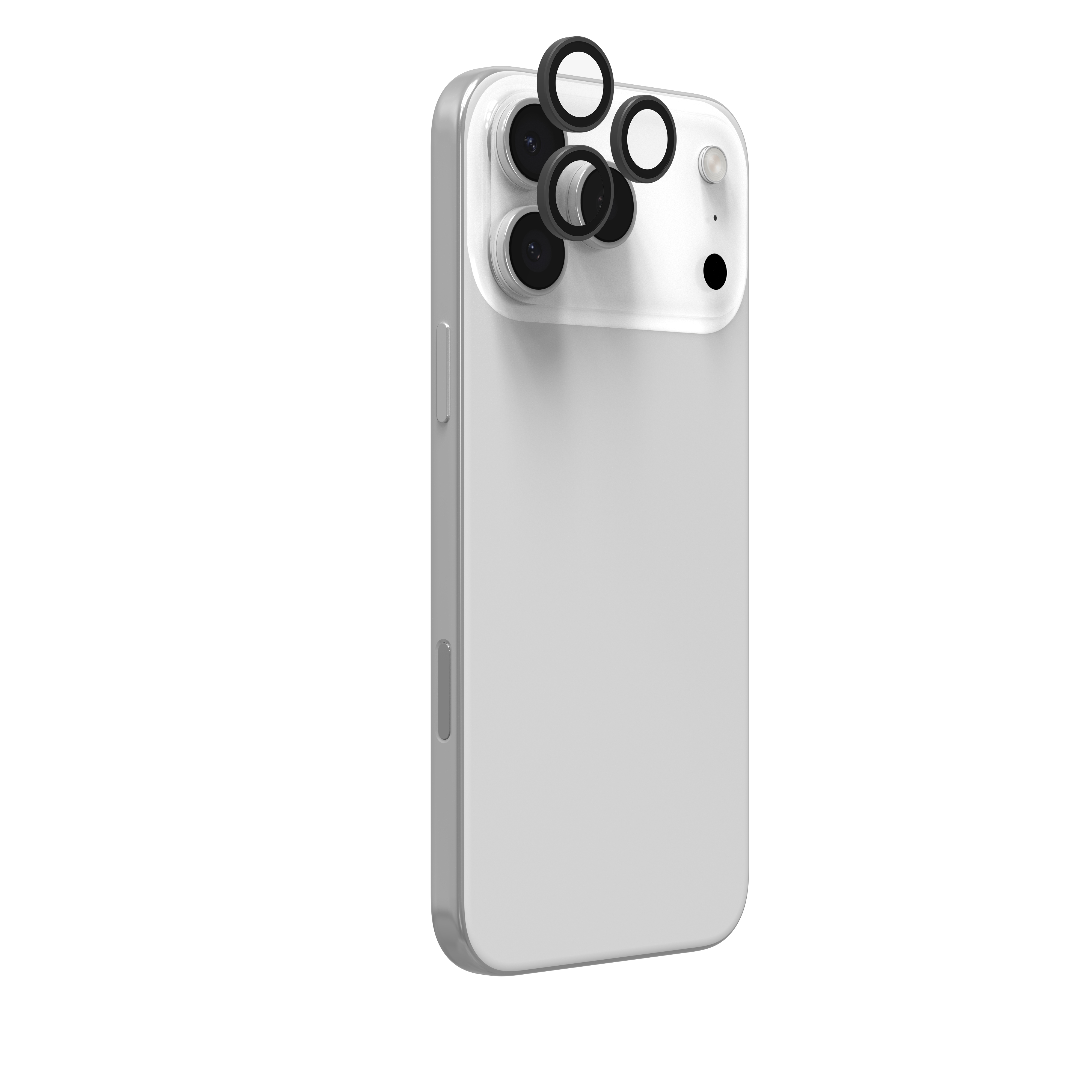 InvisibleShield Glass Elite (CameraRings) Lens Protection For Apple 17 Pro/17 Pro Max 16 Pro/16 Pro Max/15 Pro/15 Pro Max Silver