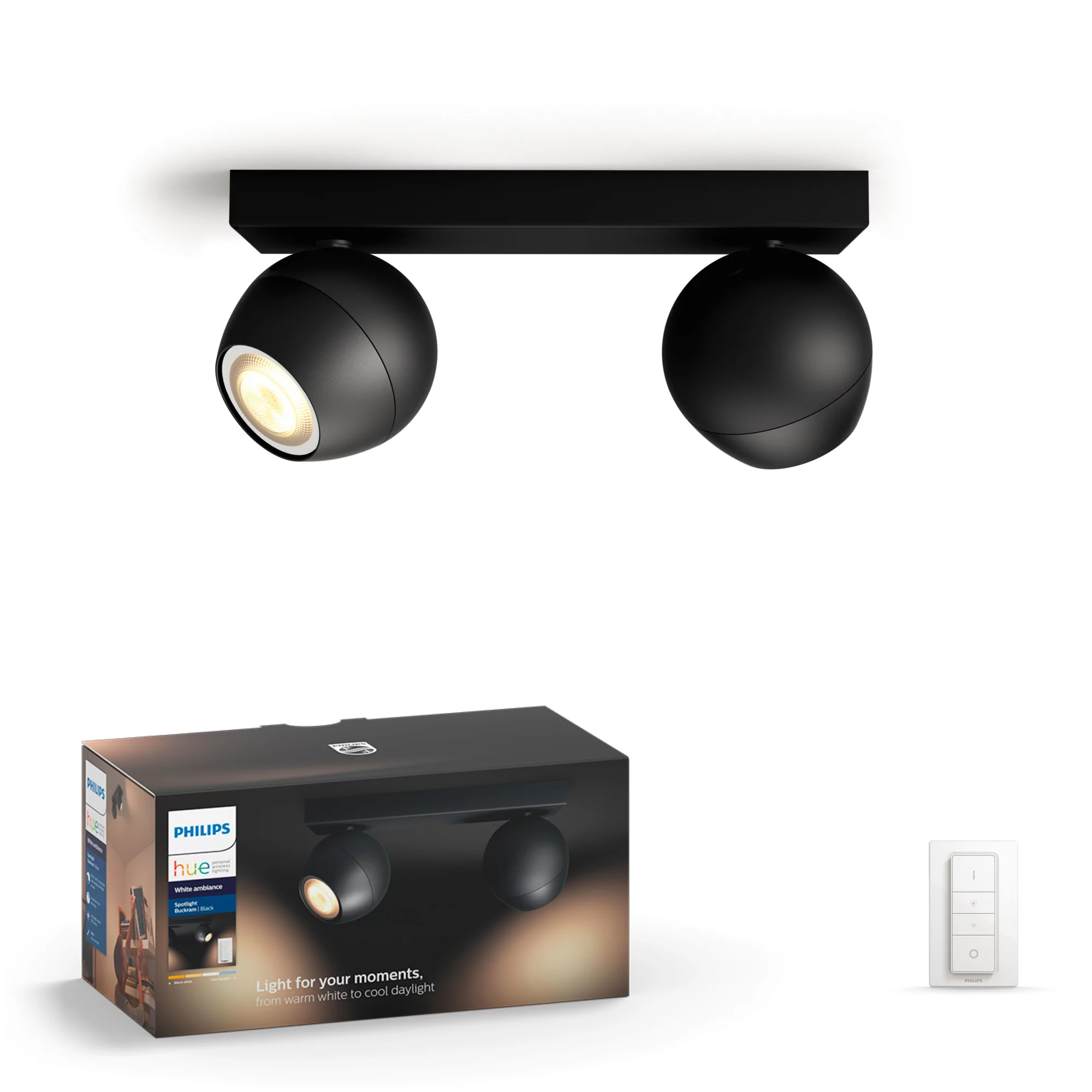 Philips by Signify Philips Hue White ambience Buckram double spotlight – image 1