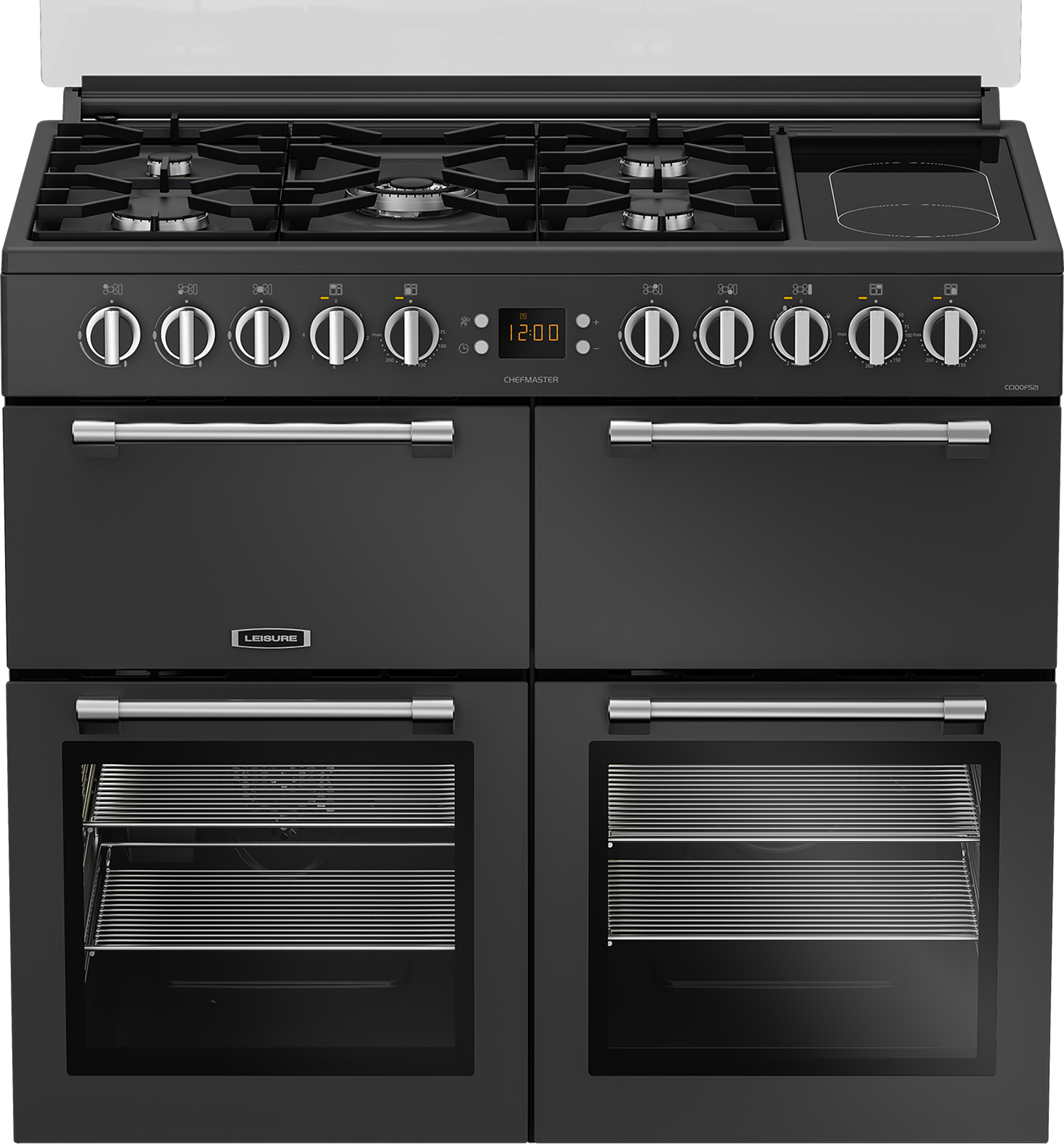Leisure CC100F521T 100cm Dual Fuel Range Cooker with Glass Top Lid – image 2
