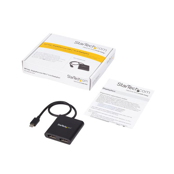 StarTech.com USB-C to Dual DisplayPort 1.2 Adapter, USB Type-C Multi-Monitor MST Hub, Dual 4K – image 8